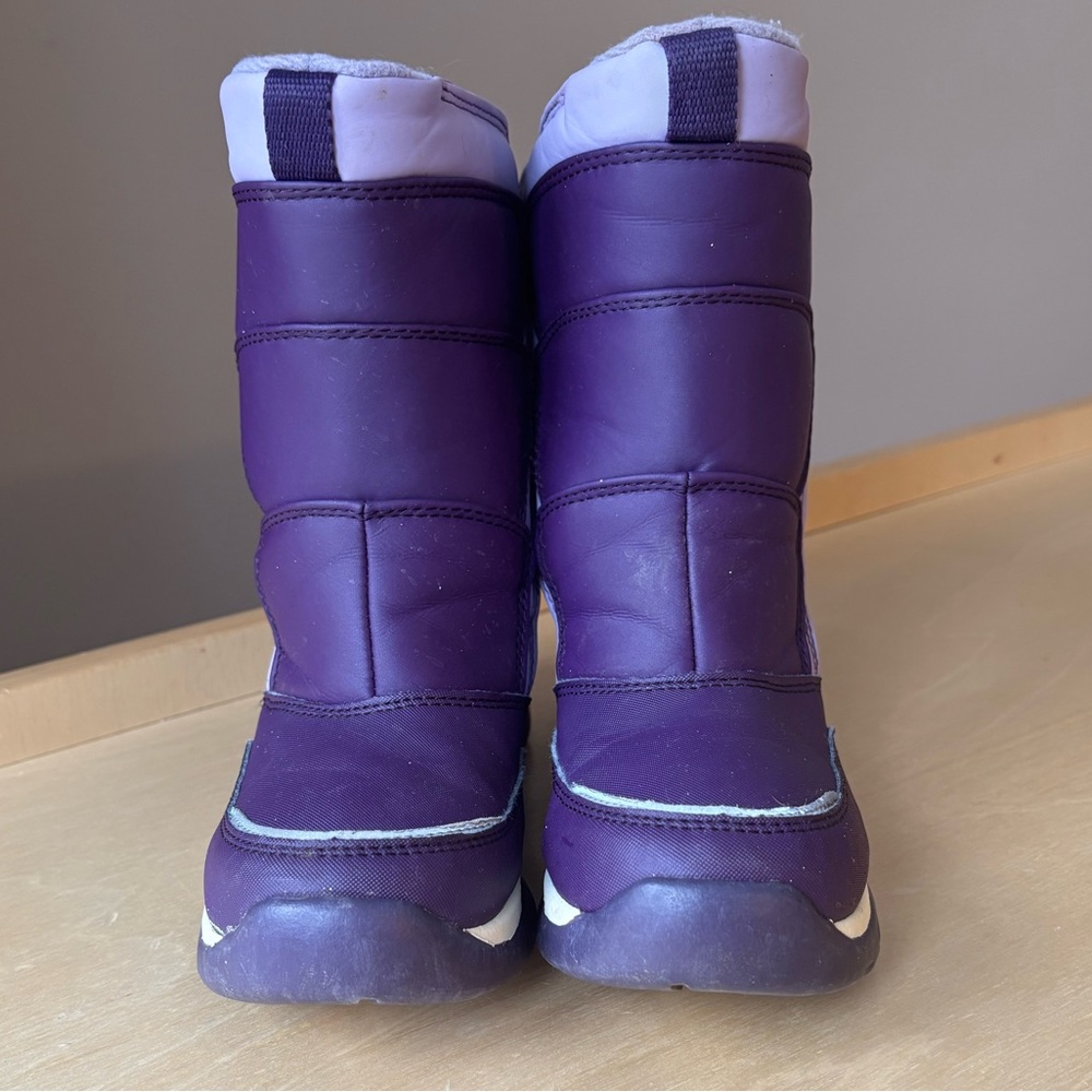 Lands End little girls purple snow boots with Velcro size 12 - Picture 2 of 8